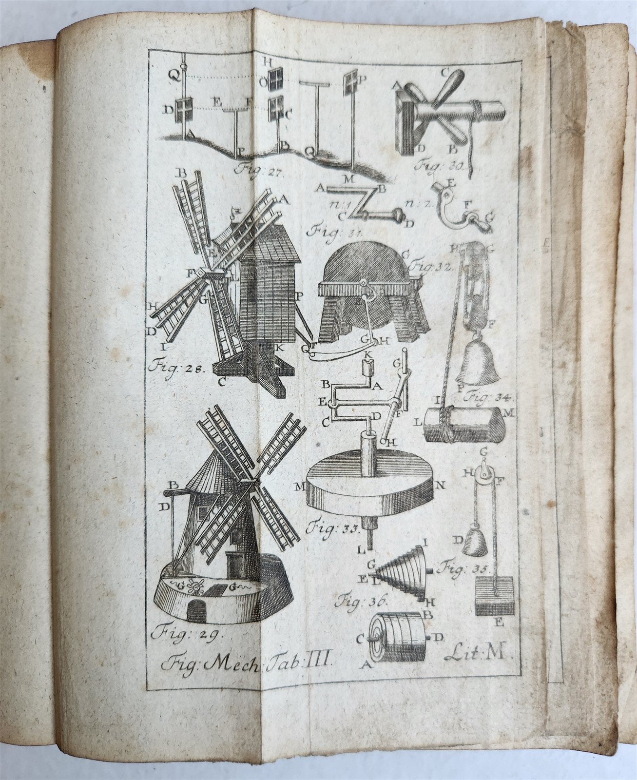 1752 PRINCIPLES of ALL MATHEMATICAL SCIENCES antique ILLUSTRATED w/ 44 PLATES