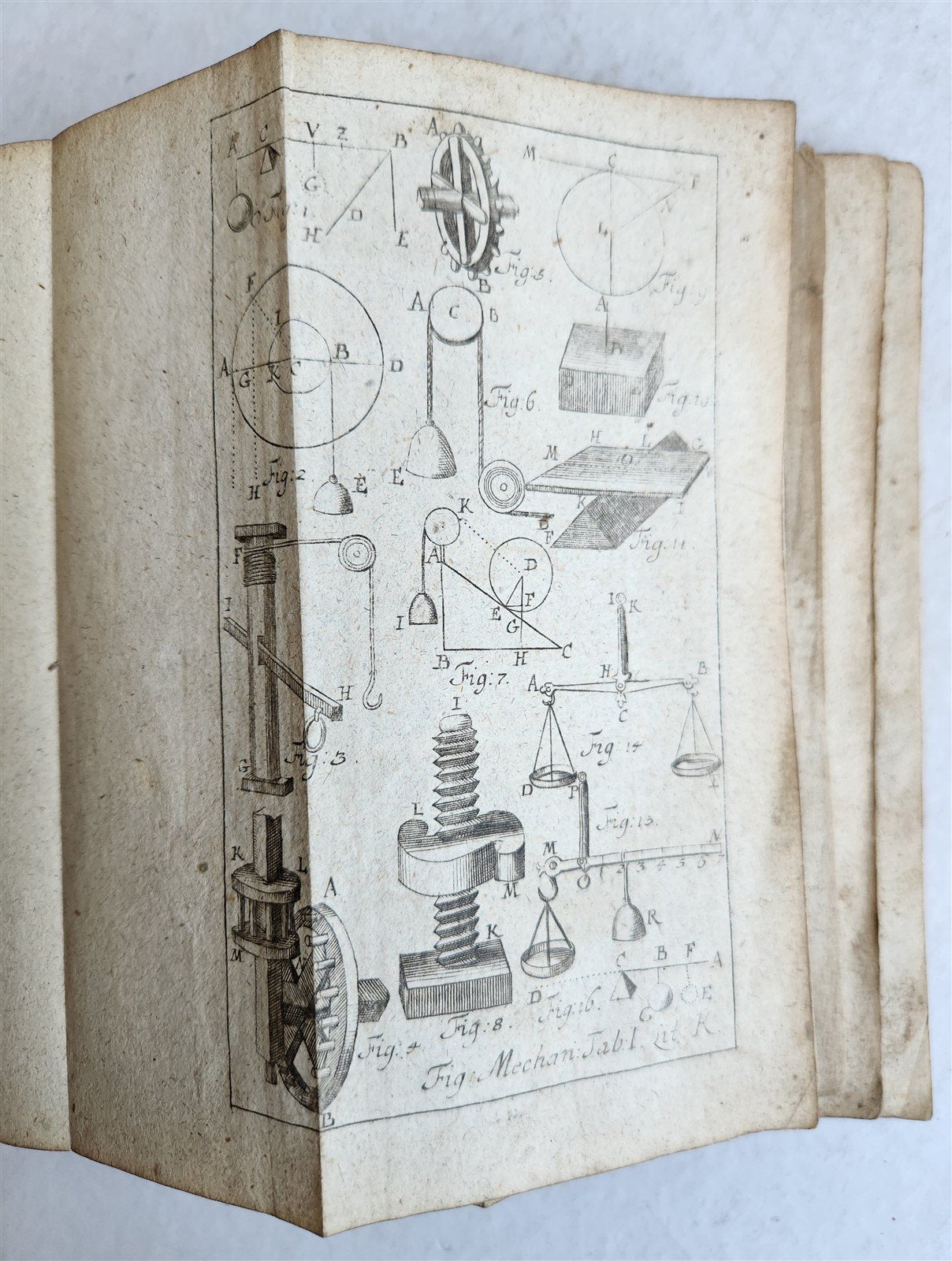 1752 PRINCIPLES of ALL MATHEMATICAL SCIENCES antique ILLUSTRATED w/ 44 PLATES