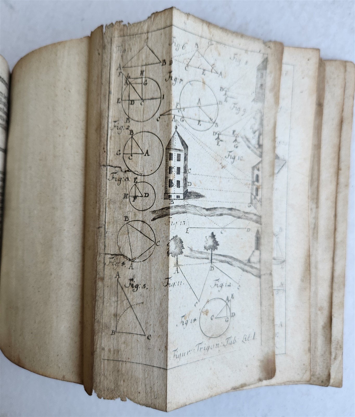 1752 PRINCIPLES of ALL MATHEMATICAL SCIENCES antique ILLUSTRATED w/ 44 PLATES