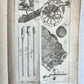 1752 PRINCIPLES of ALL MATHEMATICAL SCIENCES antique ILLUSTRATED w/ 44 PLATES