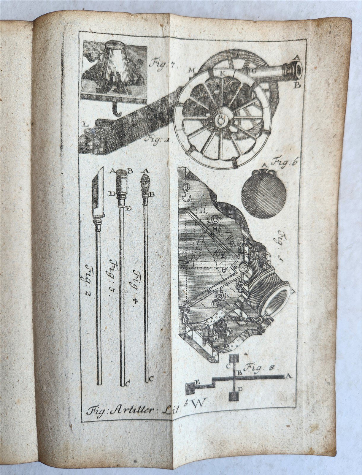 1752 PRINCIPLES of ALL MATHEMATICAL SCIENCES antique ILLUSTRATED w/ 44 PLATES