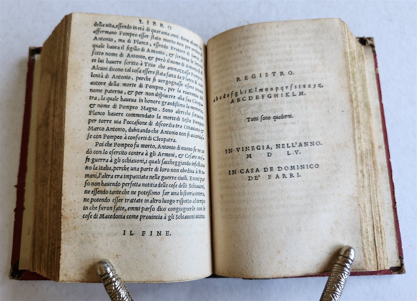 1555 ROMAN HISTORY by APPIAN antique Historia delle guerre esterne de romani