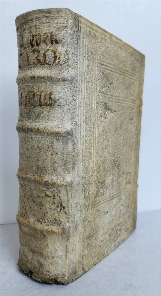 1709 LIFE of CAROLI KING of SPAIN & INDIES antique PIGSKIN BOUND ILLUSTRATED v.3