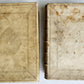 1717 VIRGIL OPERA 2 VOLUMES antique BLIND-STAMPED VELLUM BINDING illustrated