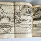1717 VIRGIL OPERA 2 VOLUMES antique BLIND-STAMPED VELLUM BINDING illustrated