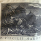 1717 VIRGIL OPERA 2 VOLUMES antique BLIND-STAMPED VELLUM BINDING illustrated