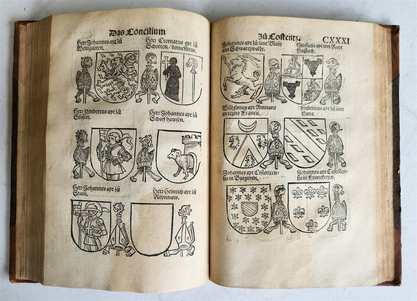 1536 COUNCIL OF CONSTANCE CHRONICLES Ulrich von Richenthal antique ILLUSTRATED