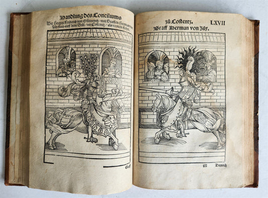 1536 COUNCIL OF CONSTANCE CHRONICLES Ulrich von Richenthal antique ILLUSTRATED