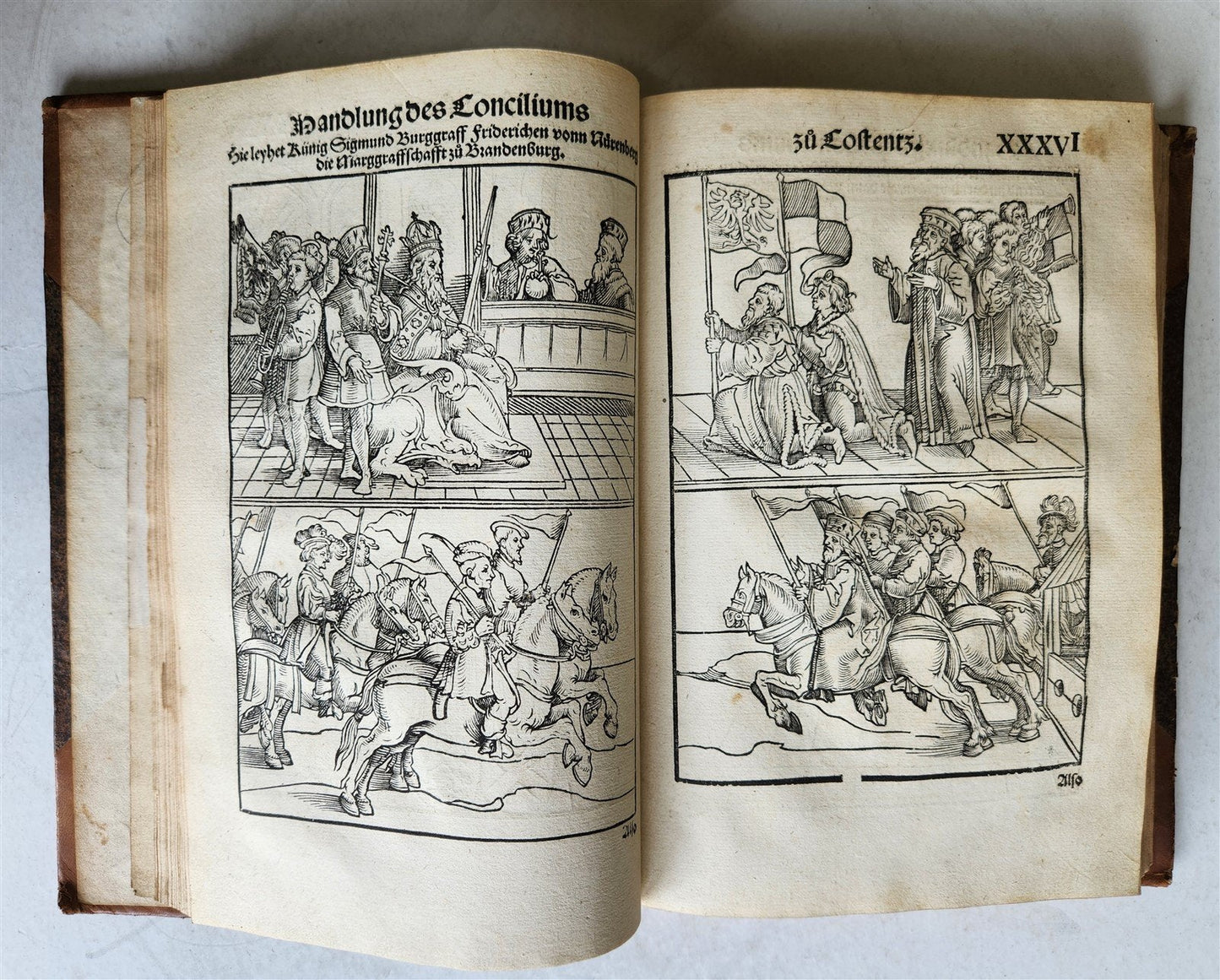 1536 COUNCIL OF CONSTANCE CHRONICLES Ulrich von Richenthal antique ILLUSTRATED