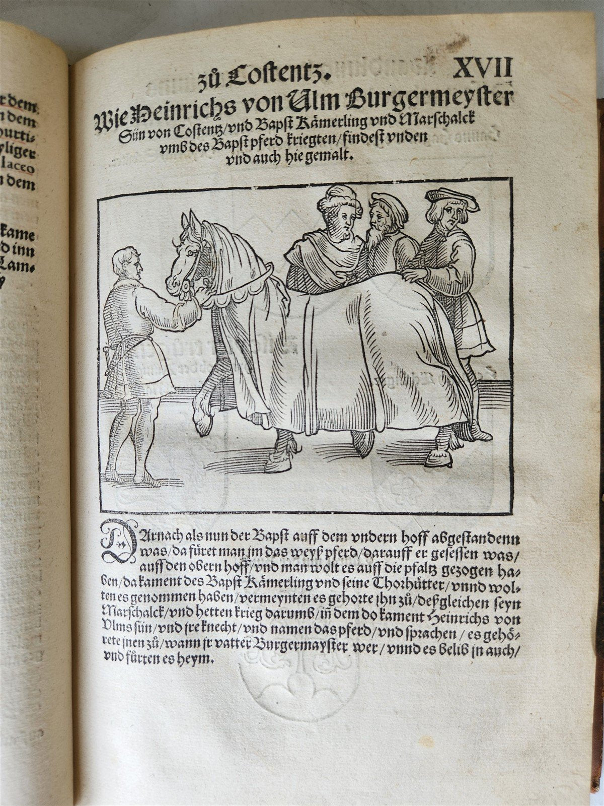 1536 COUNCIL OF CONSTANCE CHRONICLES Ulrich von Richenthal antique ILLUSTRATED