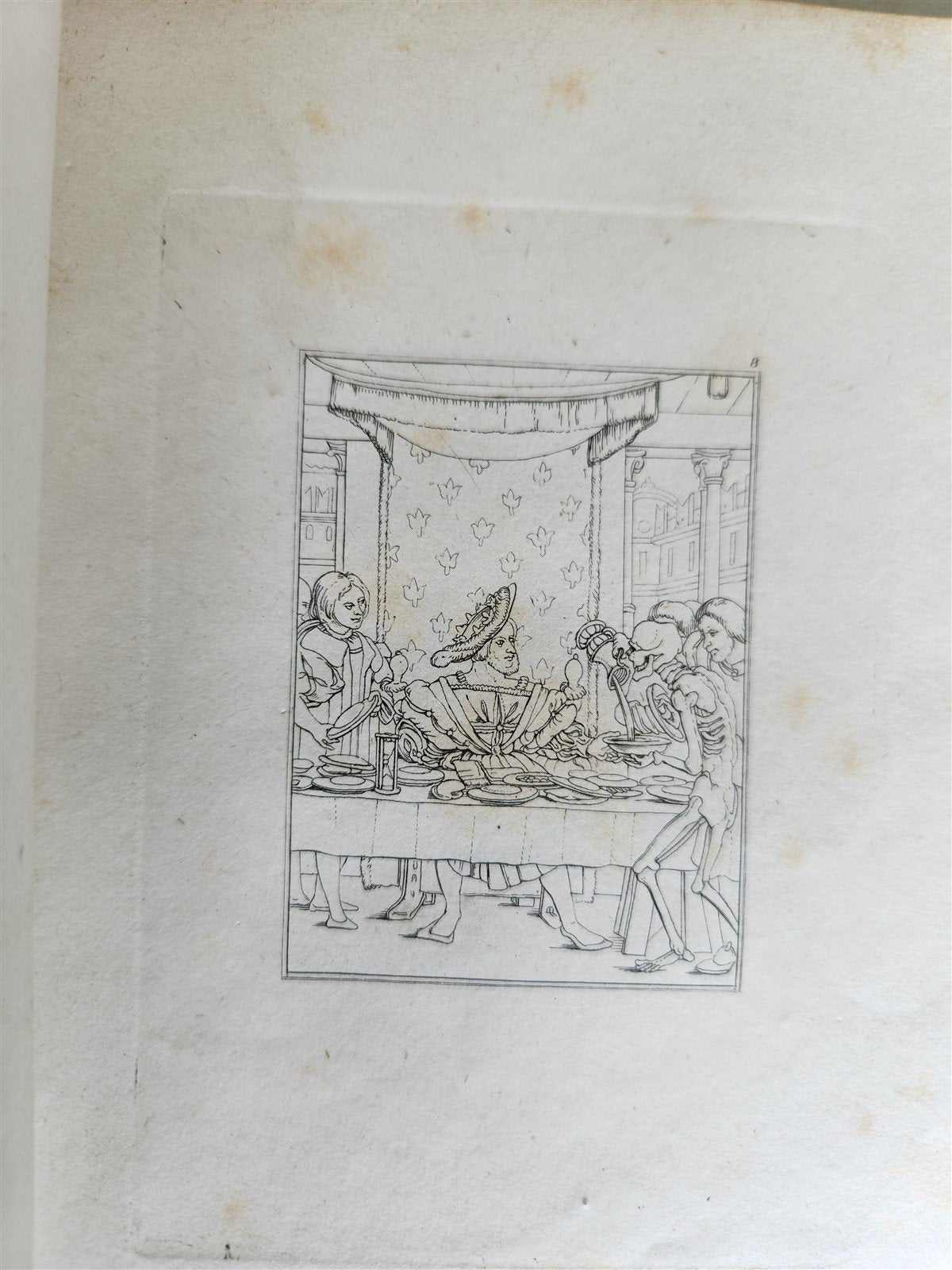 1831 DANCE of DEATH POEM 48 ETCHINGS by HOLBEIN antique Der Todtentanz Bechstein