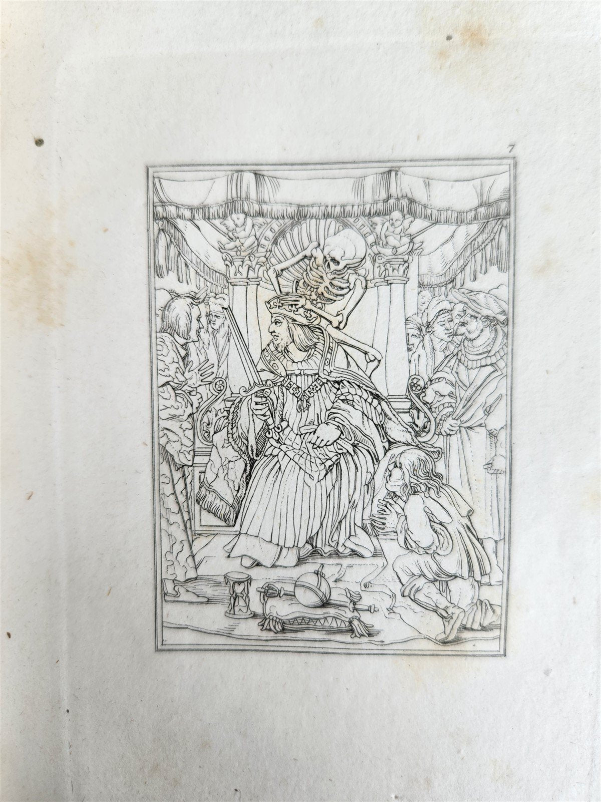 1831 DANCE of DEATH POEM 48 ETCHINGS by HOLBEIN antique Der Todtentanz Bechstein
