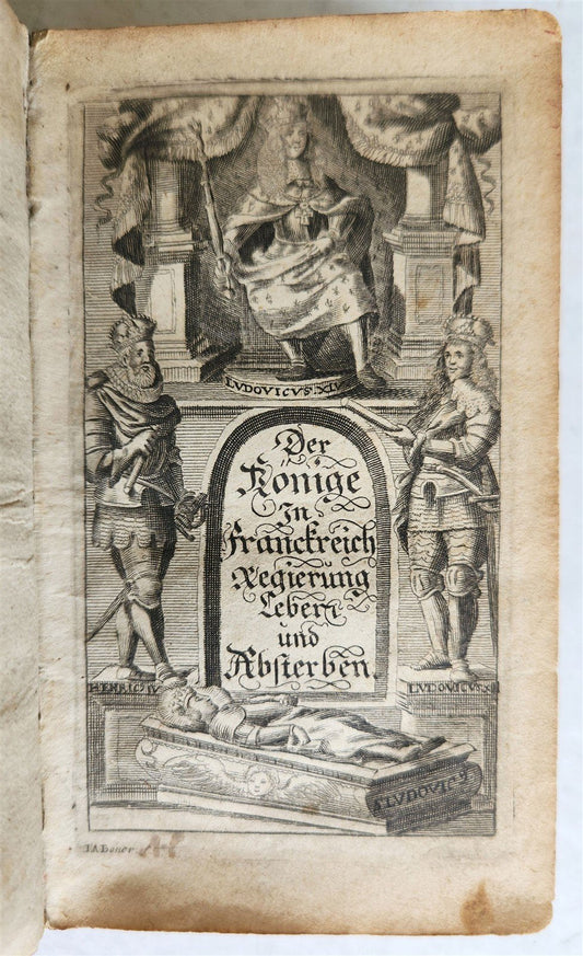 1671 LIFE REIGN & DEATH of KINGS of FRANCE antique ILLUSTRATED w/ 66 PPORTRAITS