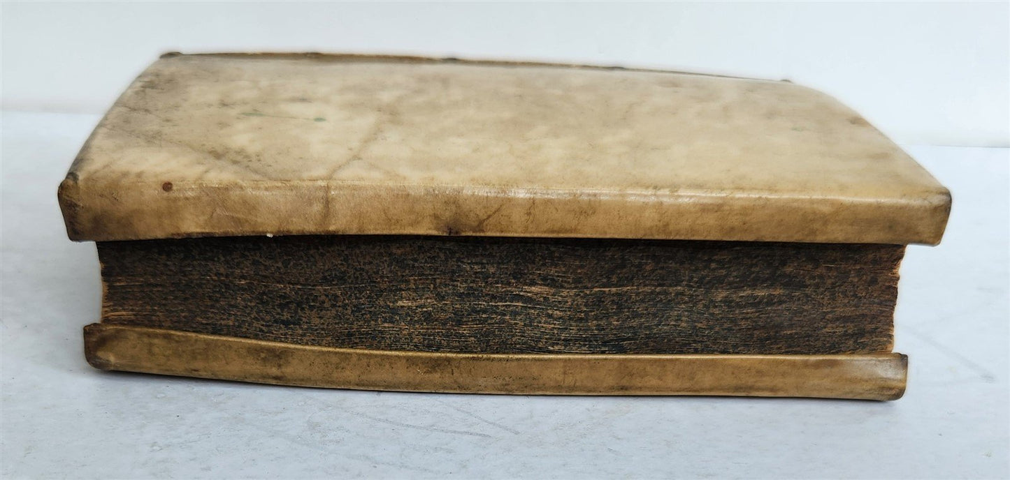 1641 LINGUA by ERASMUS antique VELLUM BINDING 17th CENTURY