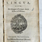 1641 LINGUA by ERASMUS antique VELLUM BINDING 17th CENTURY