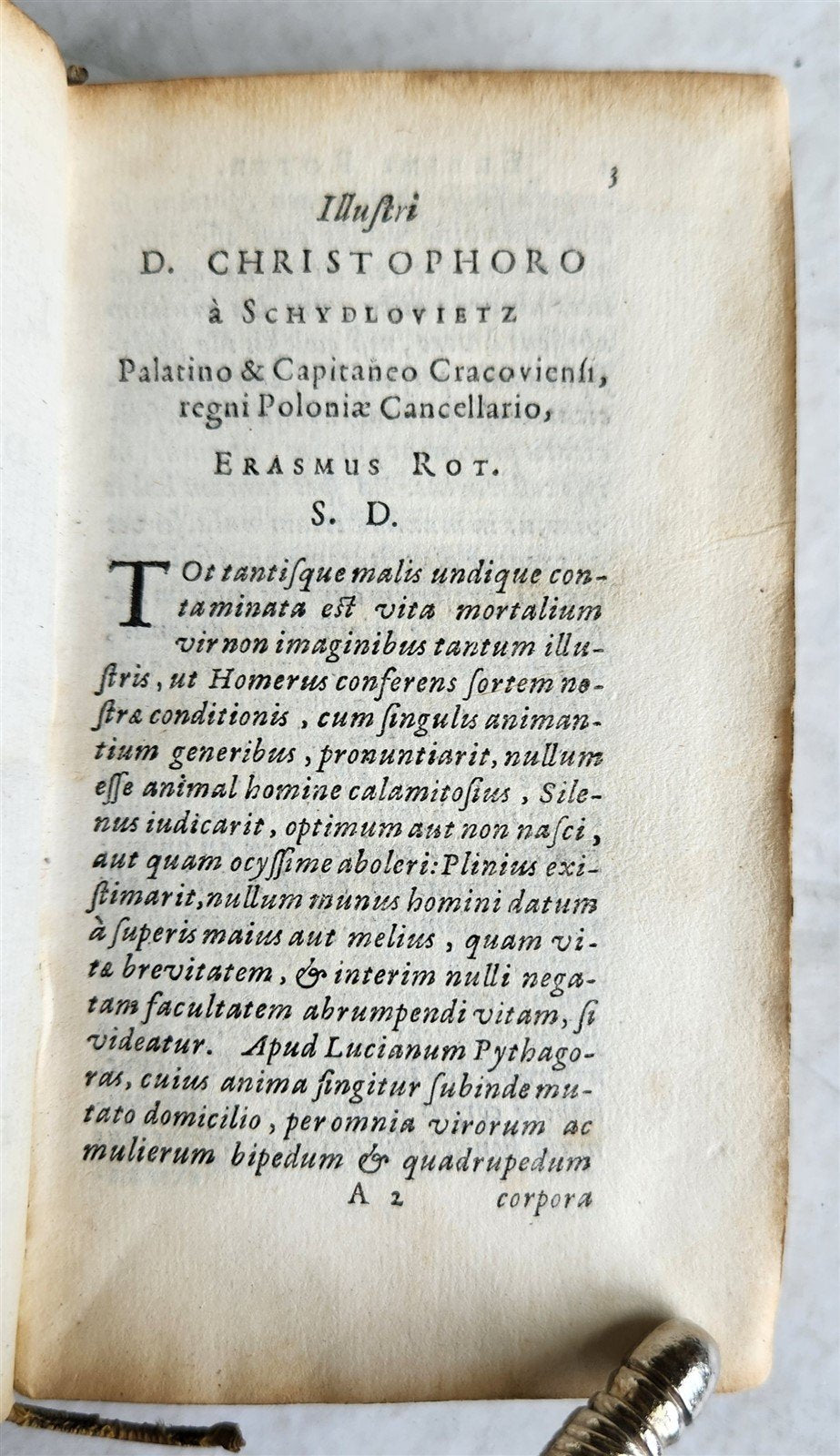 1641 LINGUA by ERASMUS antique VELLUM BINDING 17th CENTURY