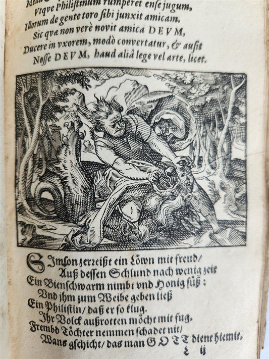 1625 BIBLE SCENES by TOBIAS STIMMER antique ILLUSTRATED w/ OVER 300 ENGRAVINGS