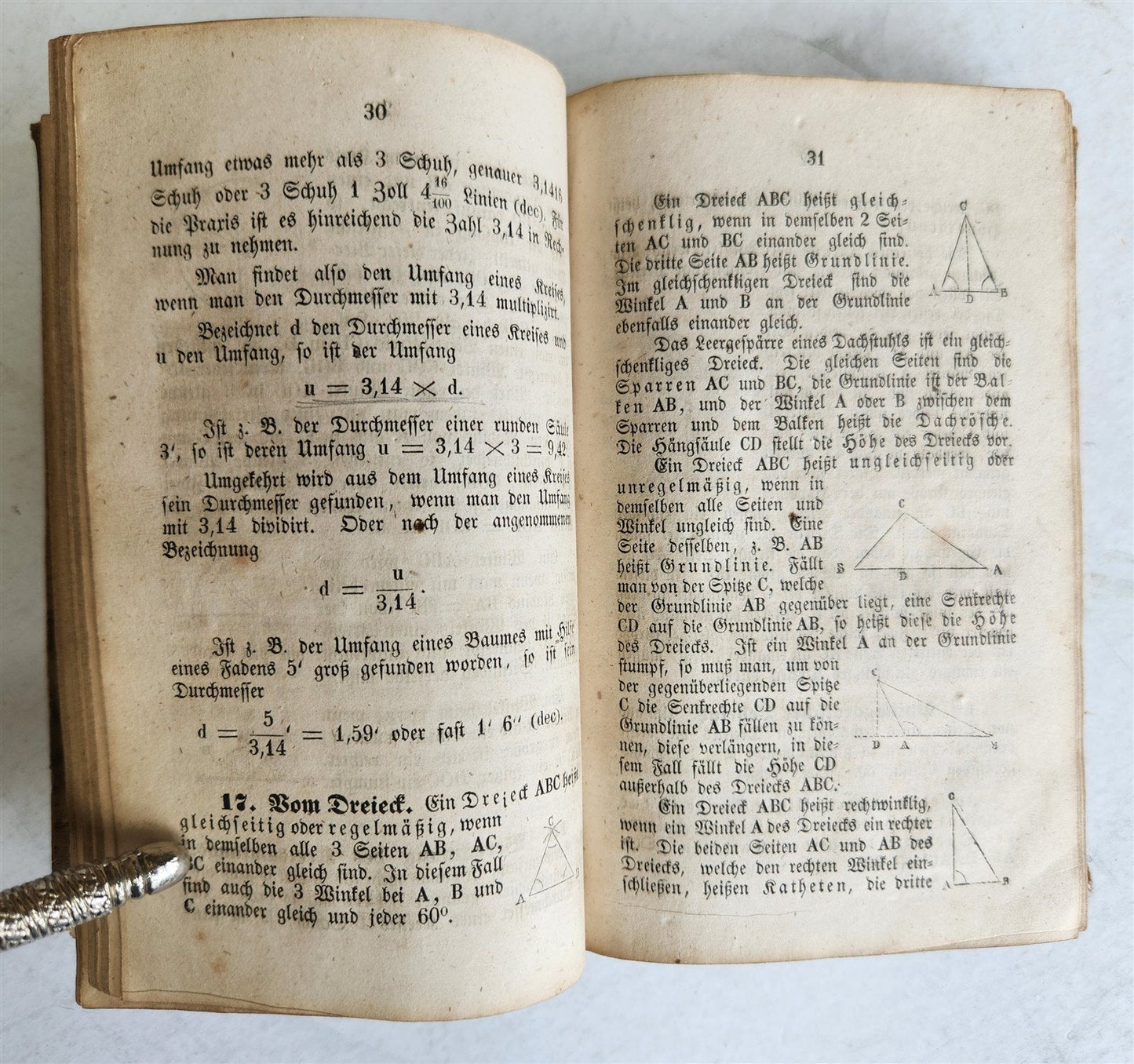 1852 POCKETBOOK for SONE MASONS CARPENTERS FOREMEN antique ILLUSTRATED in GERMAN