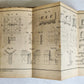 1852 POCKETBOOK for SONE MASONS CARPENTERS FOREMEN antique ILLUSTRATED in GERMAN