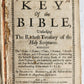 1648 Key of the Bible unlocking richest Treasury of Holy Scriptures antique