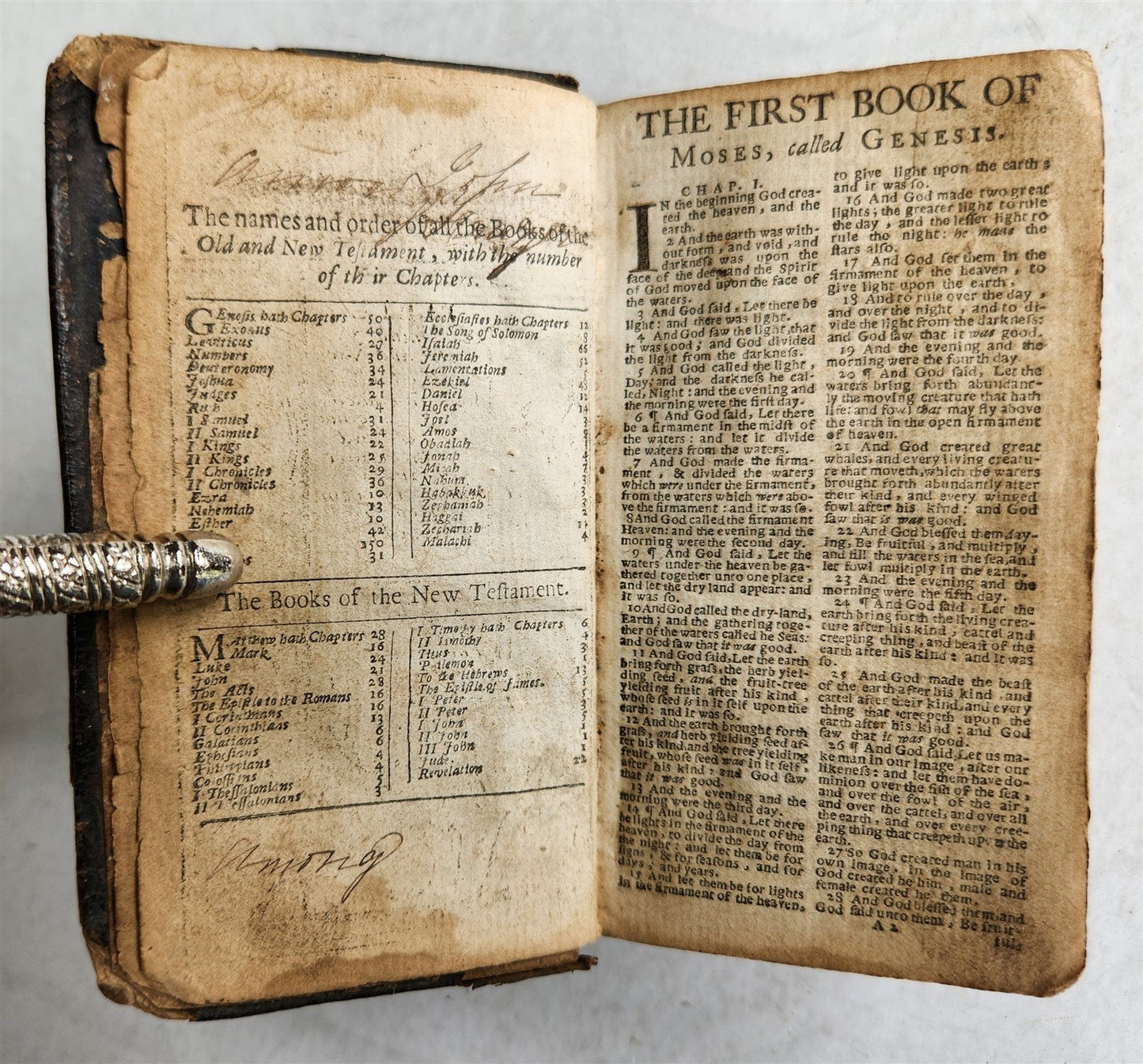 1653 BIBLE in ENGLISH antique OLD TESTAMENT printed by John Field LONDON