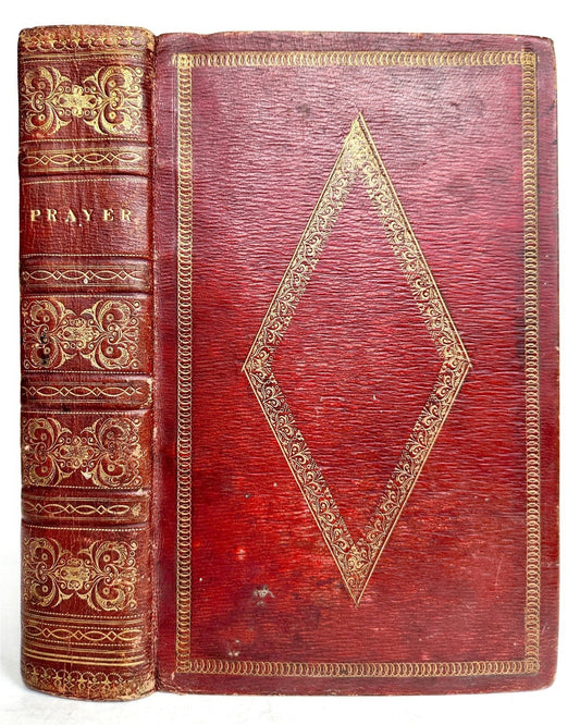 1818 BOOK of COMMON PRAYER antique ORIGINAL BEAUTIFUL BINDING illustrated