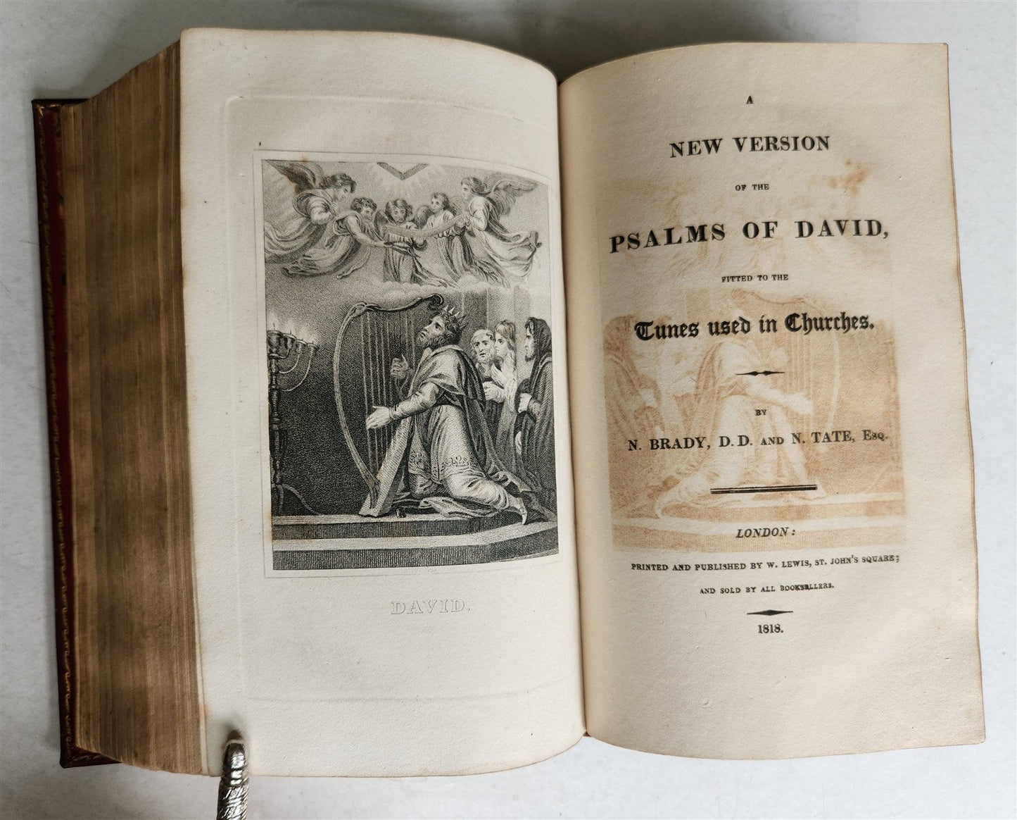 1818 BOOK of COMMON PRAYER antique ORIGINAL BEAUTIFUL BINDING illustrated