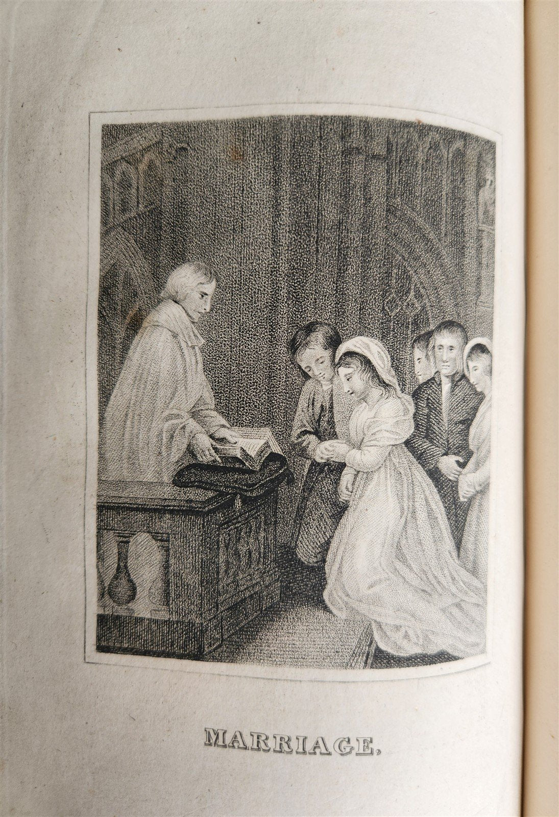 1818 BOOK of COMMON PRAYER antique ORIGINAL BEAUTIFUL BINDING illustrated