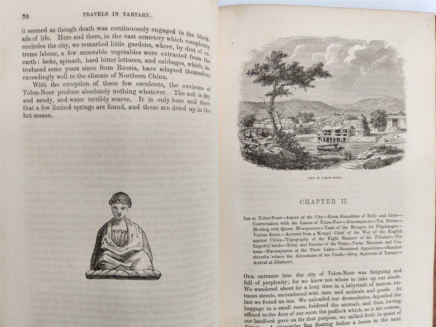 1844 TRAVELS to TARTARY THIBET & CHINA in 1844-46 antique 2 VOLUMES illustrated