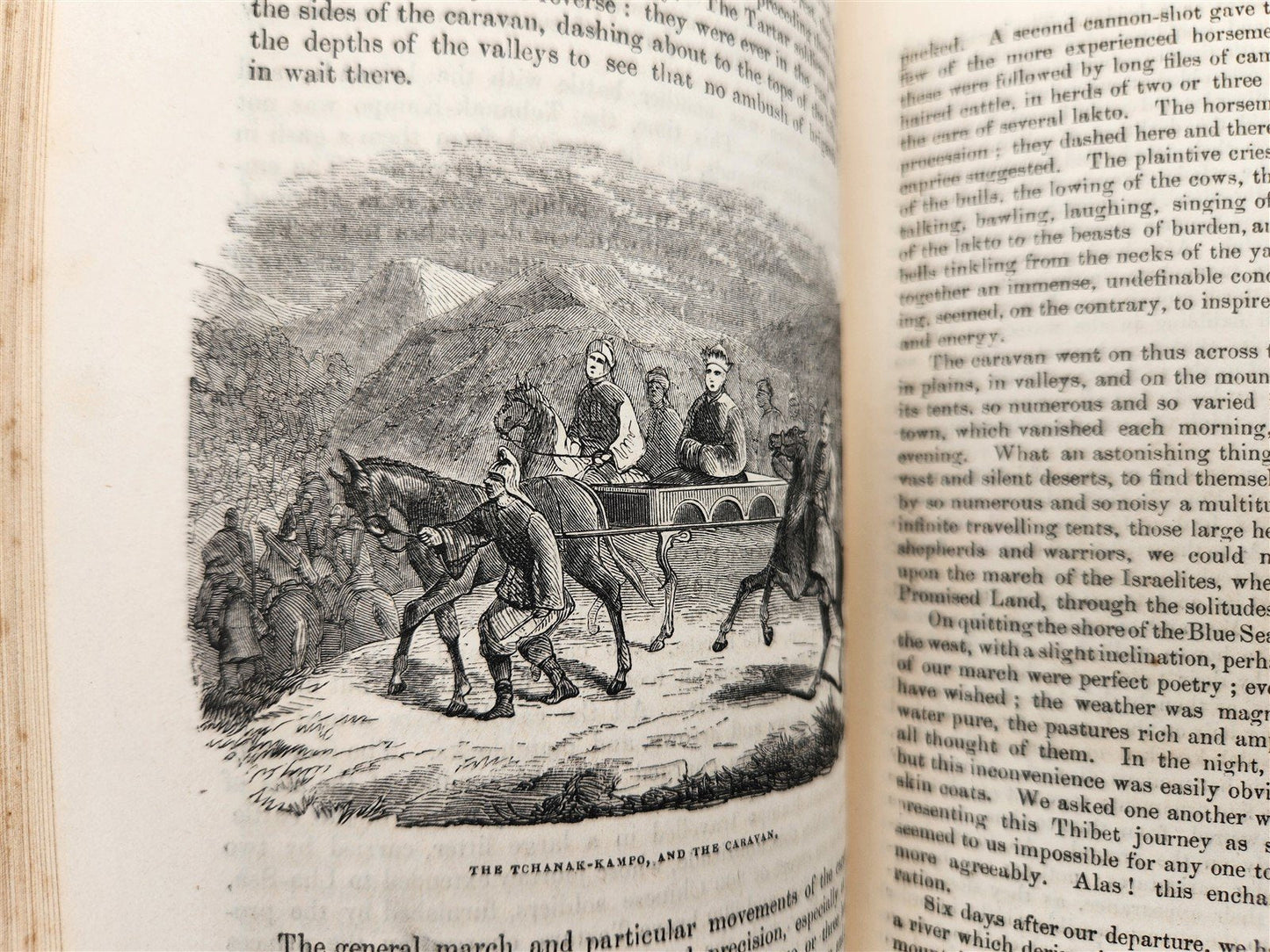 1844 TRAVELS to TARTARY THIBET & CHINA in 1844-46 antique 2 VOLUMES illustrated
