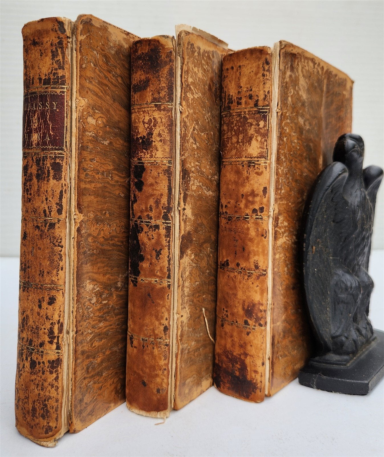 1797 EMBASSY ACCOUNT from KING of GREAT BRITAIN to EMPEROR of CHINA antique 3 v.