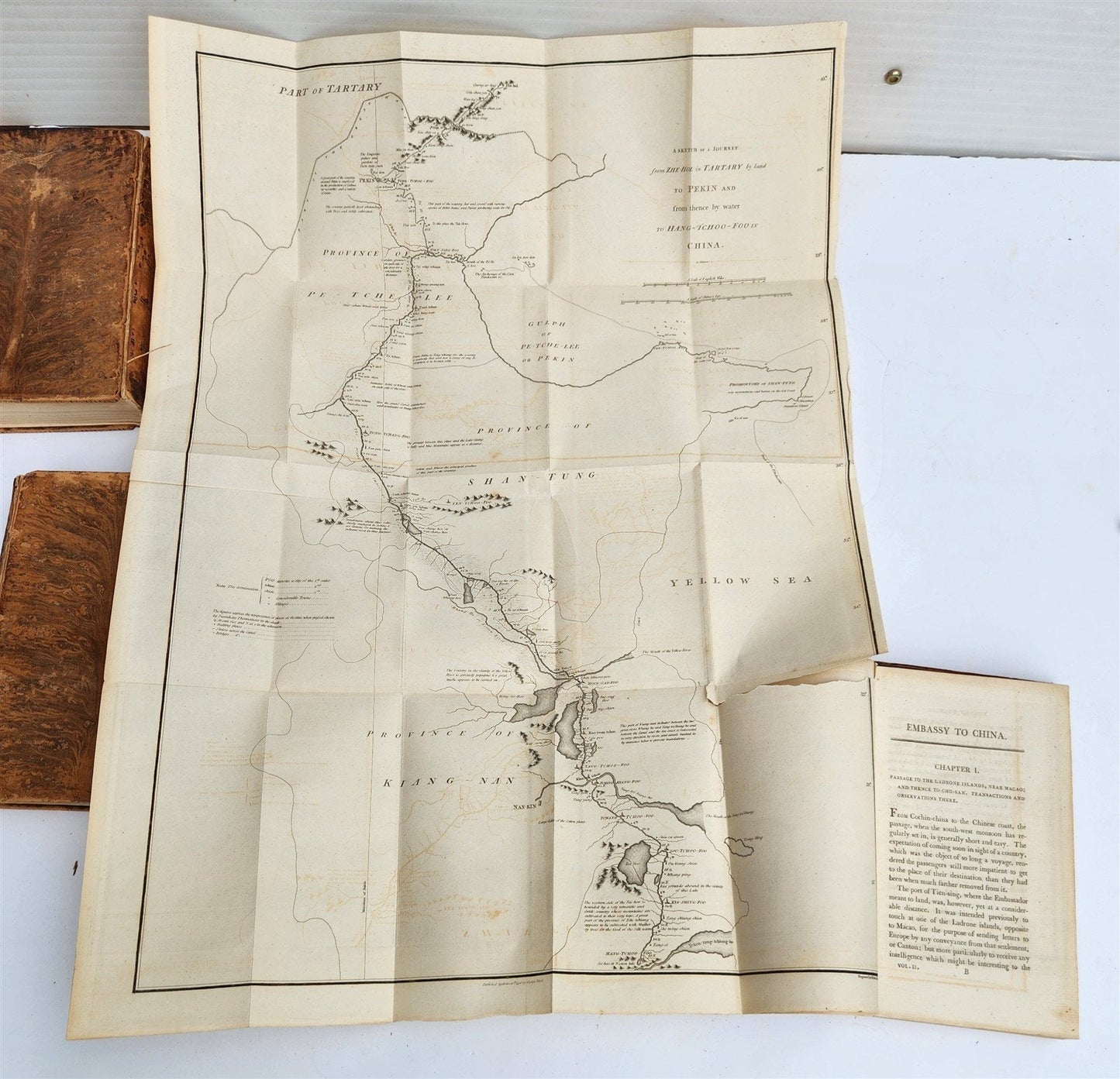 1797 EMBASSY ACCOUNT from KING of GREAT BRITAIN to EMPEROR of CHINA antique 3 v.