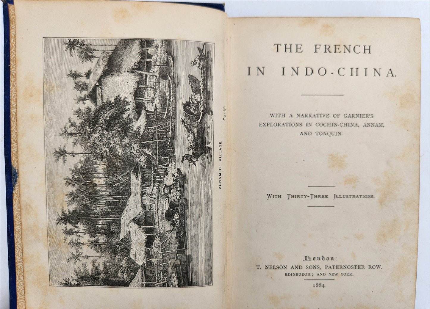 1884 THE FRENCH in INDO CHINA antique ILLUSTRATED
