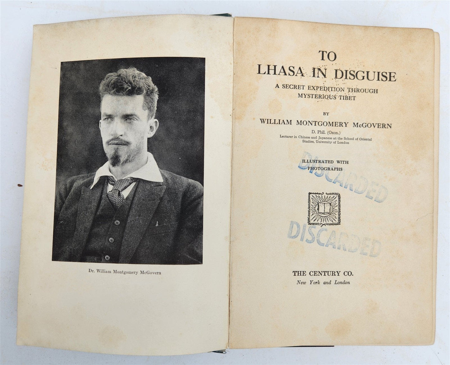 1924 TO LHASA in DISGUISE by W. McGovern ILLUSTRATED antique TIBET HIMALAYAS