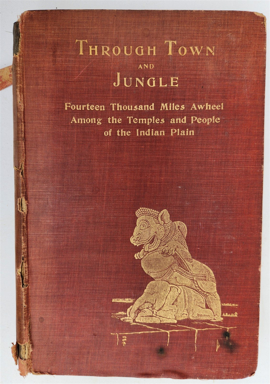1904 Through Town & Jungle 14,000 Miles A-Wheel ... INDIA ILLUSTRATED antique