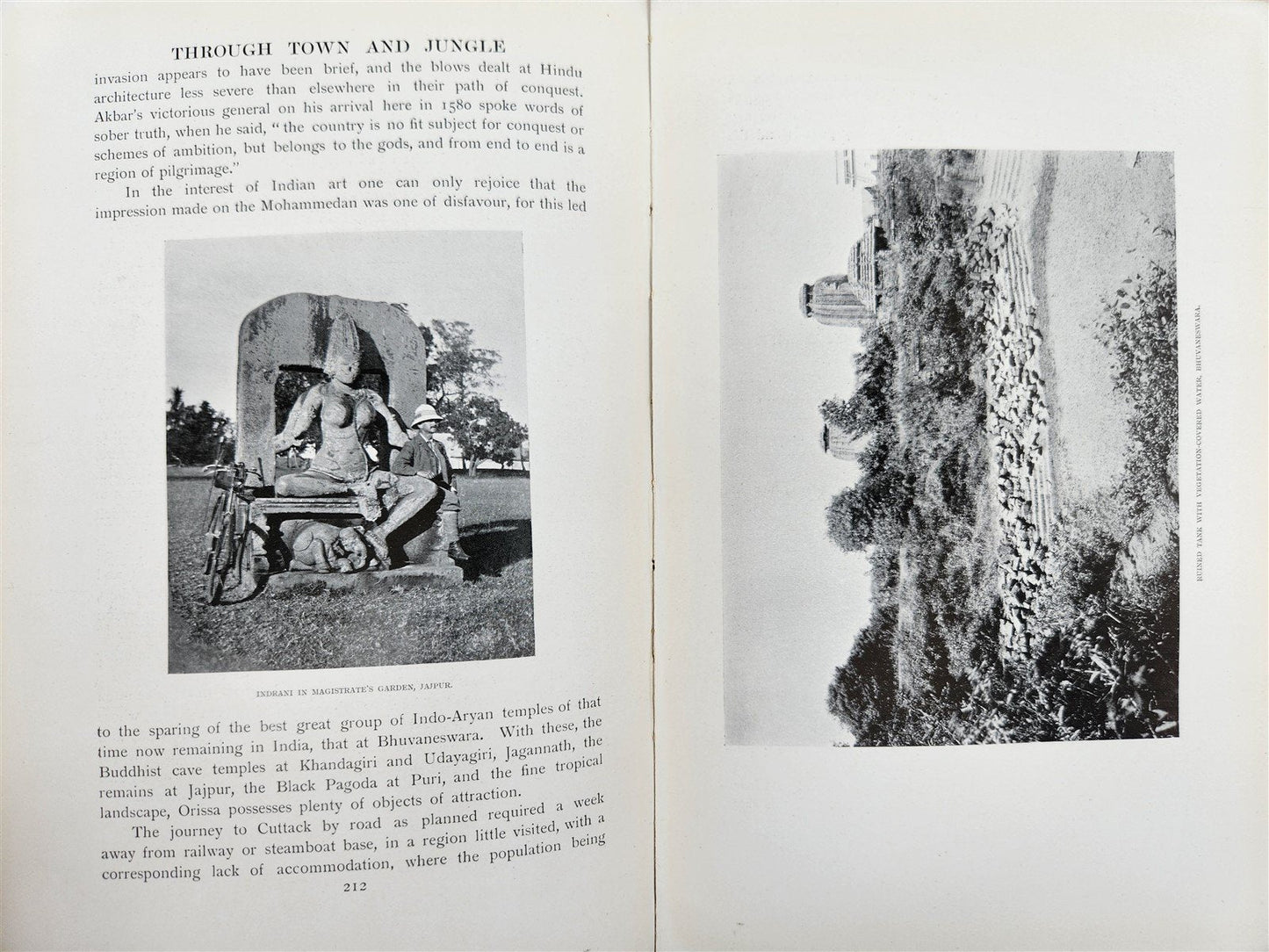 1904 Through Town & Jungle 14,000 Miles A-Wheel ... INDIA ILLUSTRATED antique