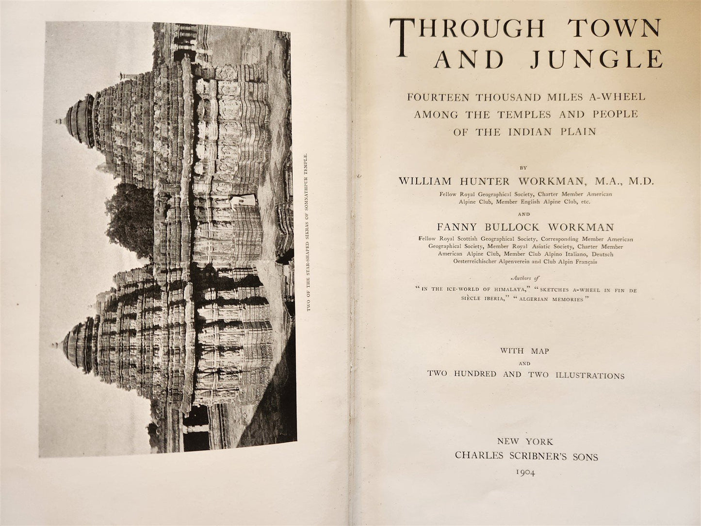 1904 Through Town & Jungle 14,000 Miles A-Wheel ... INDIA ILLUSTRATED antique