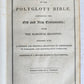1835 BIBLE in ENGLISH antique POLYGLOTT Philadelphia