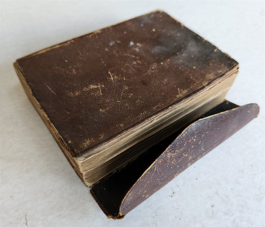 1872 BIBLE in ENGLISH antique AMERICANA New York WALLET STYLE