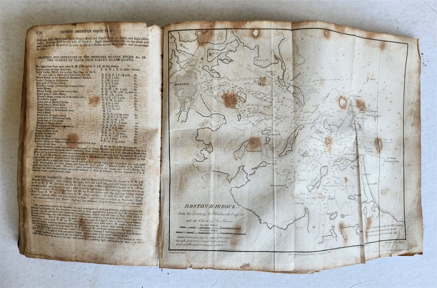 1833 AMERICAN COAST PILOT antique NORTH & SOUTH AMERICA