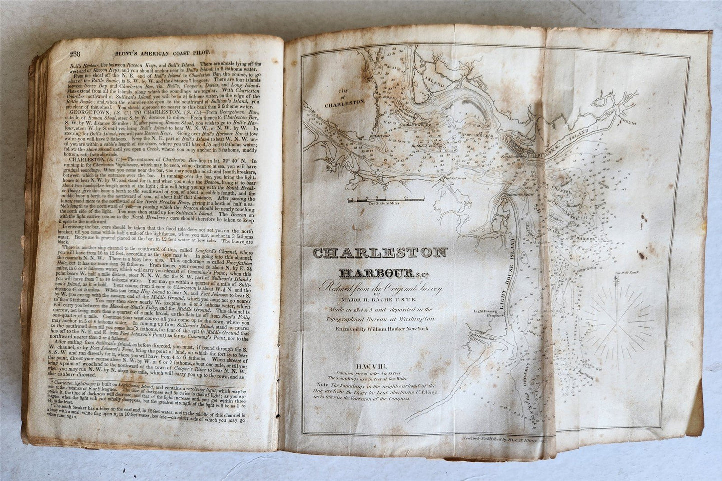 1833 AMERICAN COAST PILOT antique NORTH & SOUTH AMERICA