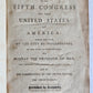 1797 ACTS of FIFTH CONGRESS of UNITED STATES of AMERICA in PHILADELPHIA antique