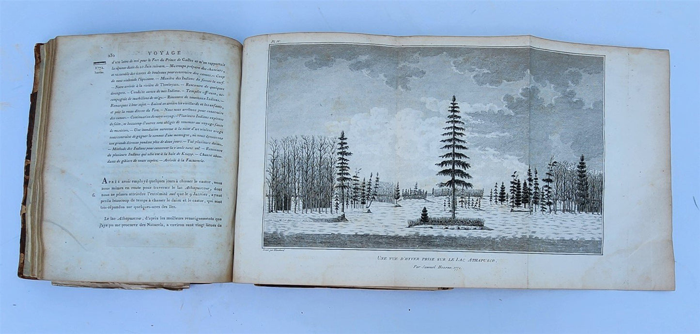1799 Voyage de Samuel Hearne antique ILLUSTRATED w/ MAP & PLATES AMERICANA