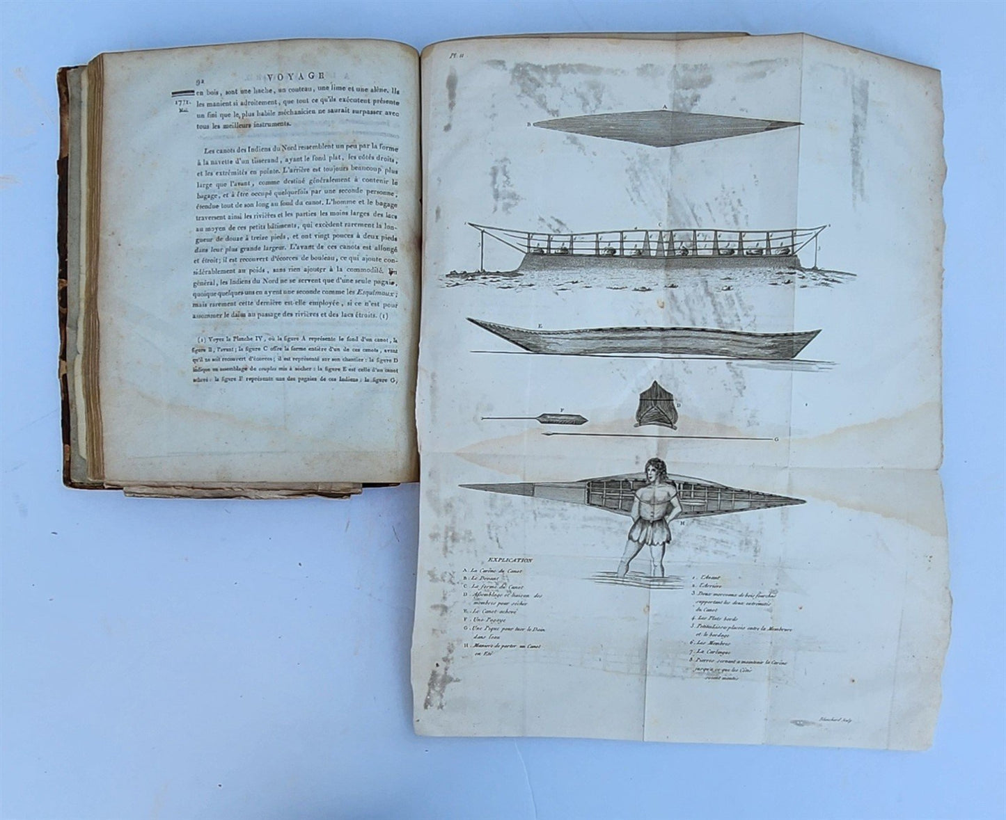 1799 Voyage de Samuel Hearne antique ILLUSTRATED w/ MAP & PLATES AMERICANA