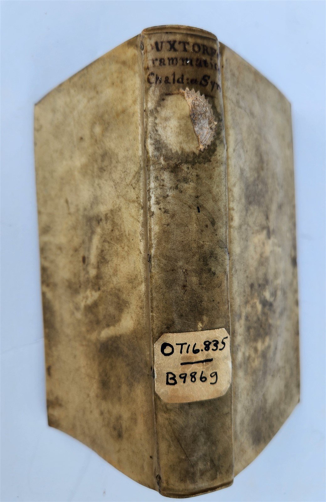 1650 Grammaticae Chaldaicae et Syriacæ by BUXTORF antique Judaica VELLUM BOUND