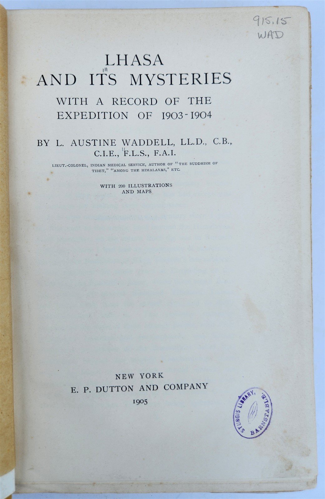 1905 LHASA & ITS MYSTERIES antique TIBET CHINA illustrated