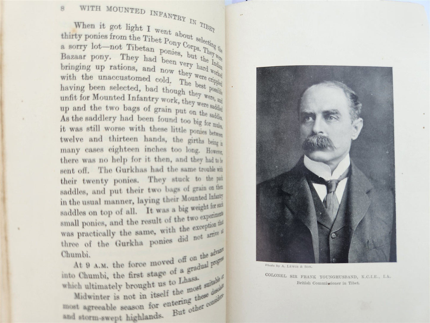 1906 WITH MOUNTED INFANTRY in TIBET by W.J. Ottley antique ILLUSTRATED