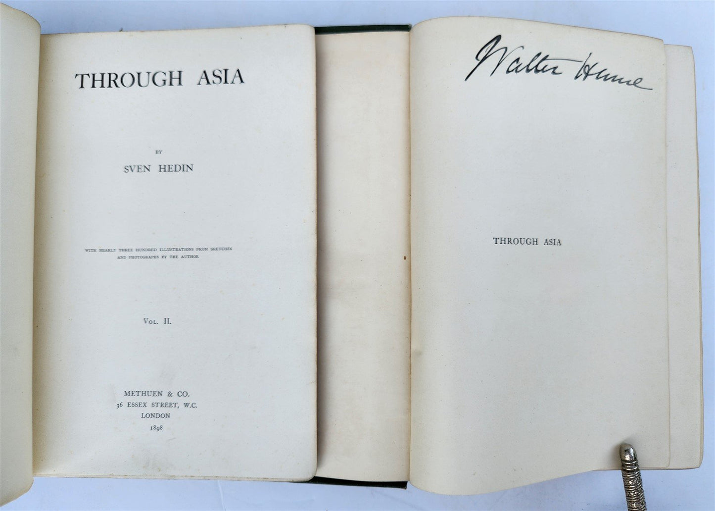 1898 THROUGH ASIA by SVEN HEDIN antique ILLUSTRATED w/ 300 PICTURES 2 volumes