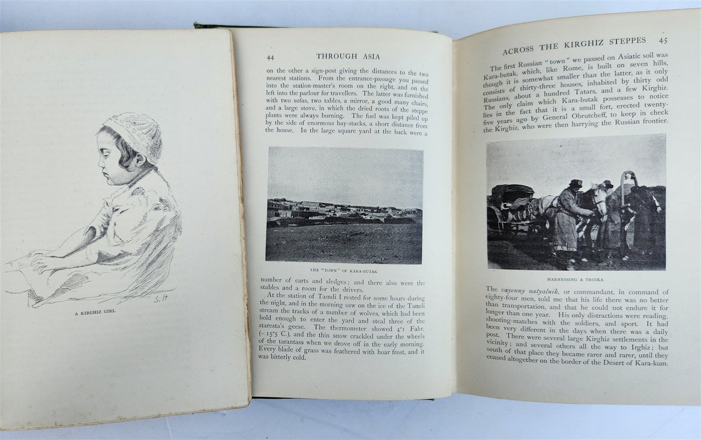 1898 THROUGH ASIA by SVEN HEDIN antique ILLUSTRATED w/ 300 PICTURES 2 volumes