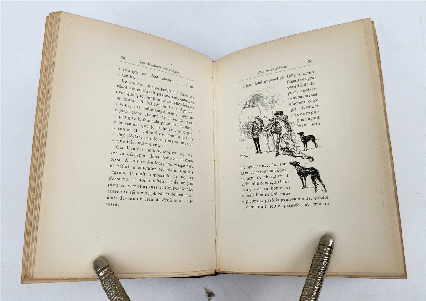 1883 ROMANTIC ADVENTURES of COUNT D'ARTOIS antique ILLUSTRATED fine binding